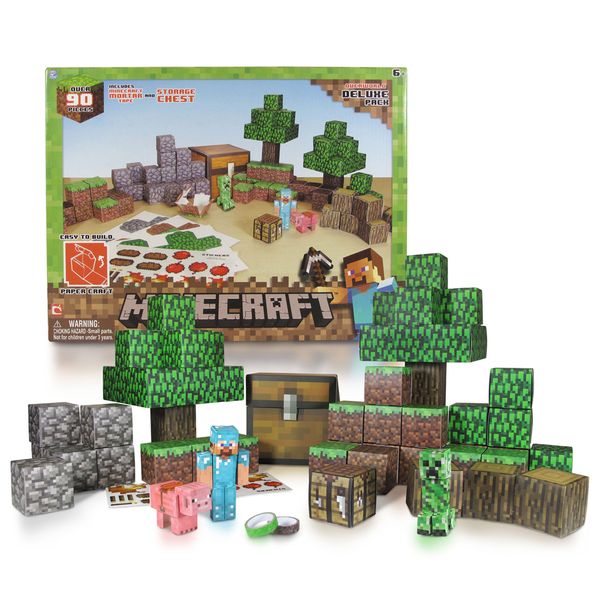 Conjunto Minecraft - Papercraft - Deluxe - Multikids