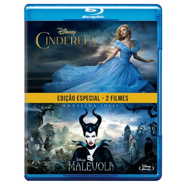 Blu-Ray - Pack Com 2 - Cinderela 2015 e Malévola