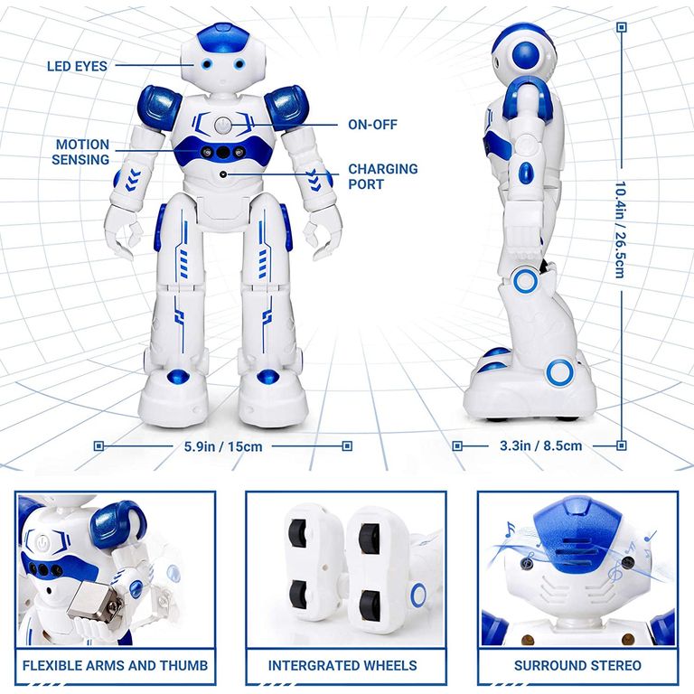 Robô Astronauta Inteligente - Carregamento USB