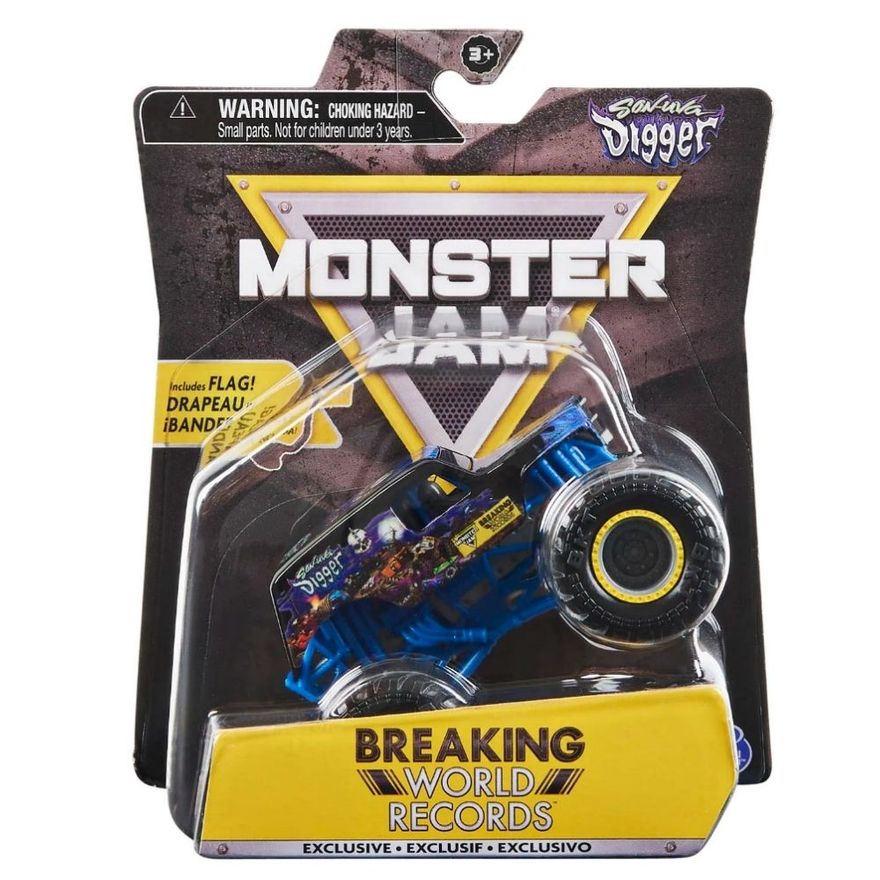 Monster Jam 1:24 - Carro com Controle Remoto - Grave Digger - Sunny - Ri  Happy