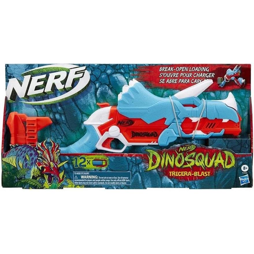 Nerf Dinosquad Dinossauro Dino Tricera-blast Com 12 Dardos - Ri Happy