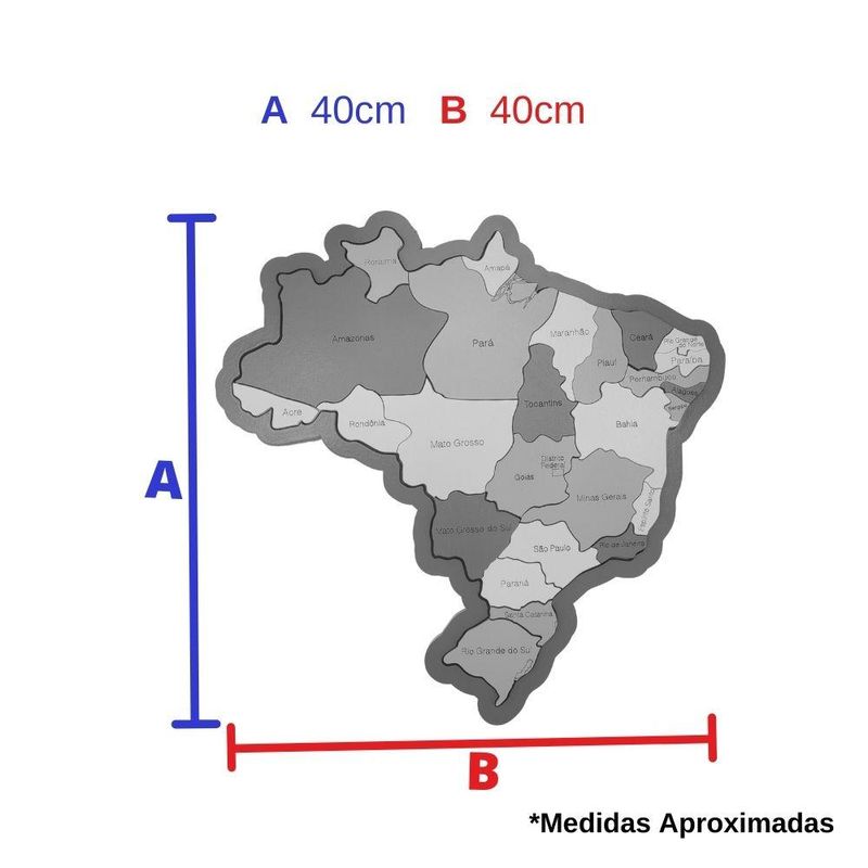 Quebra Cabeça Mapa Do Brasil Regiões Estados Capitais Newart Ri Happy 5175