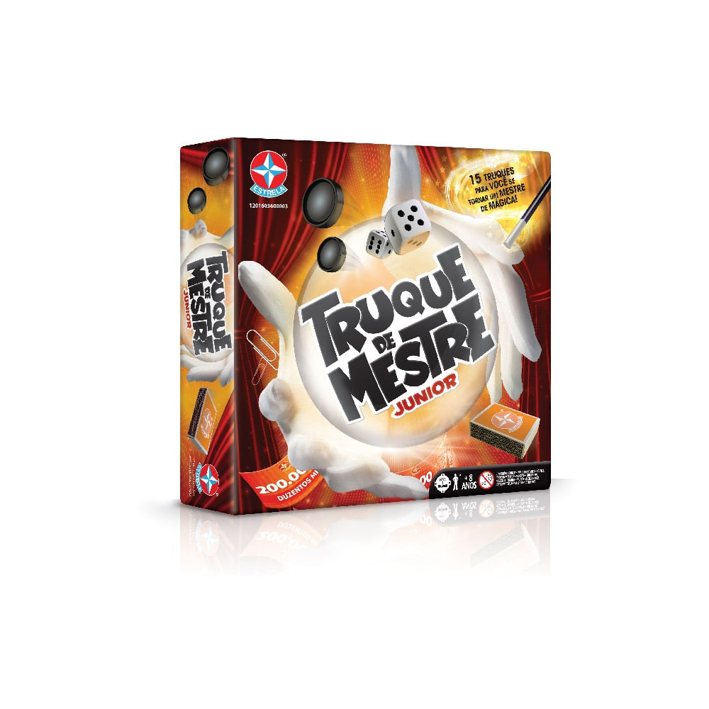 Conjunto de Magicas Truque de Mestre Junior Estrela 1201603600003 embalagem