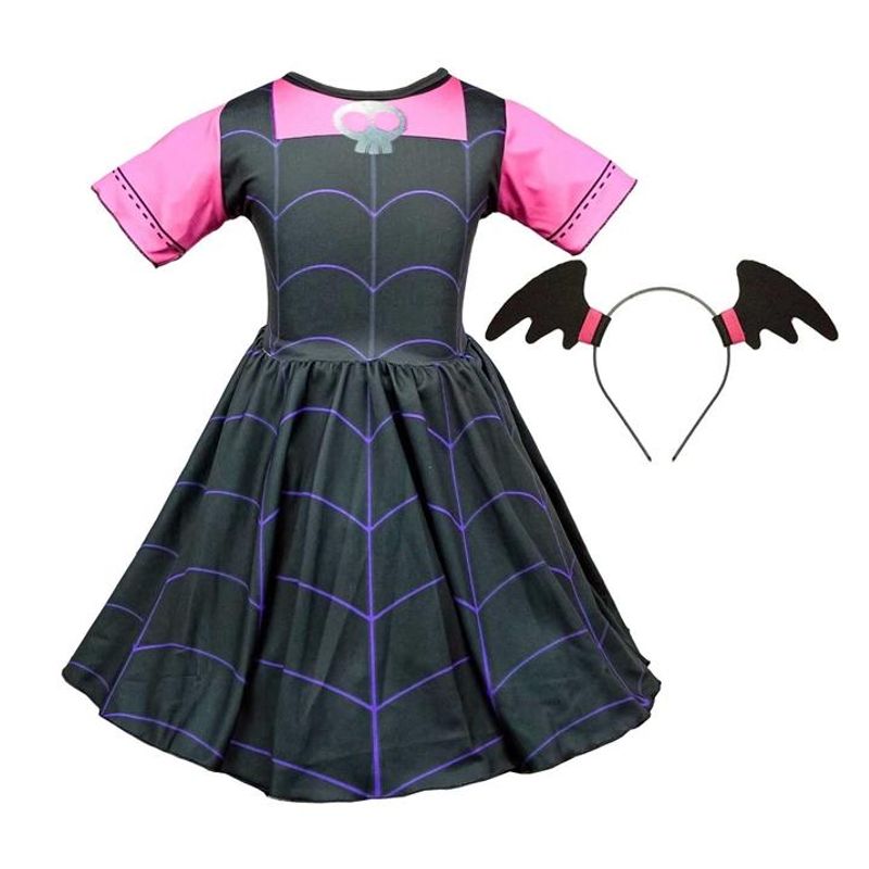 Fantasia Vampirinha Halloween Vestido Vampira Infantil