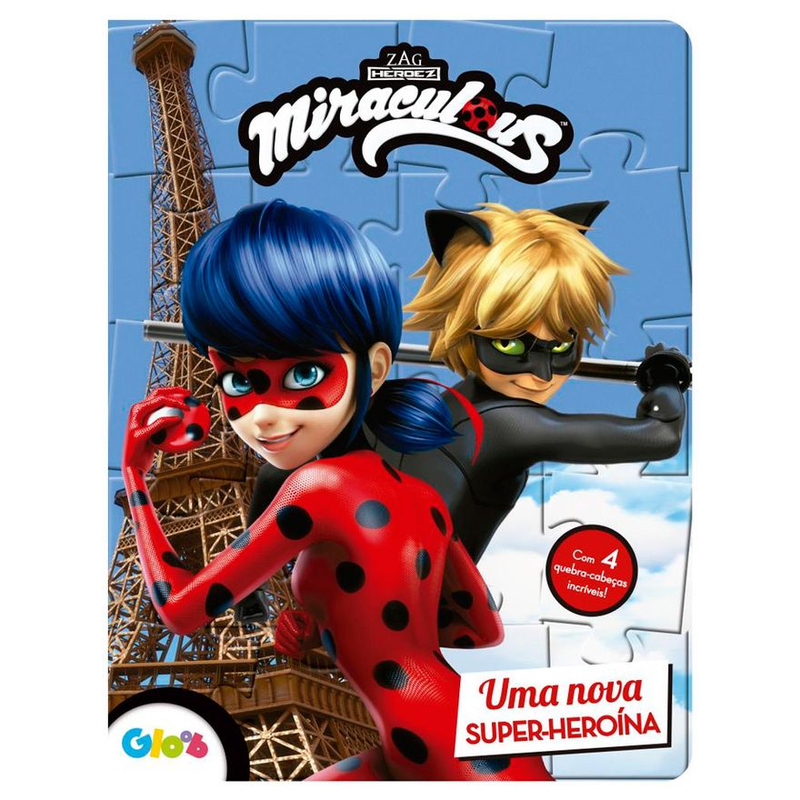 Livro infantil e quebra-cabeça Miraculous - Ciranda Cultural