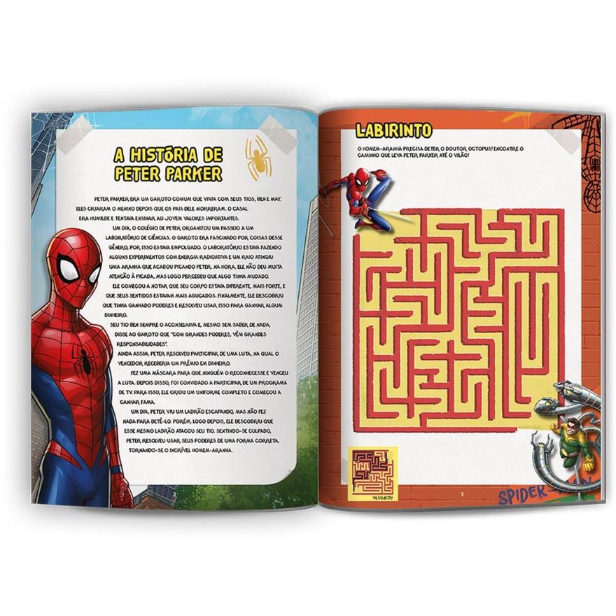 Livro De Atividades E Desenhos Com Lápis Cor - Homem-aranha - Alfabay -  Cubo Mágico - Quebra Cabeças - A loja de Profissionais e Colecionadores!