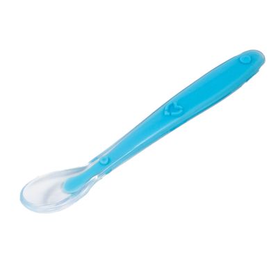 Colher De Silicone Baby Azul Buba Ri Happy Brinquedos