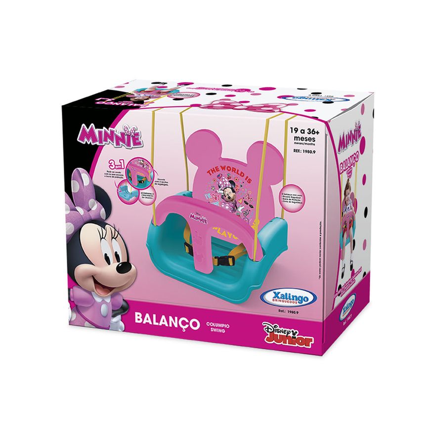 Balanco-Infantil-com-Encosto-Ajustavel---Disney---Minnie-Mouse---Xalingo