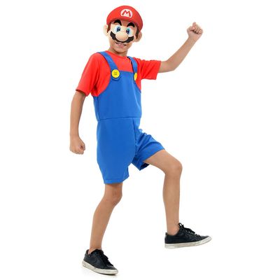 Fantasia Curta - Super Mario Bros - Mário - Sulamericana Fantasia Curta - Super Mario Bros - Mário - Sulamericana