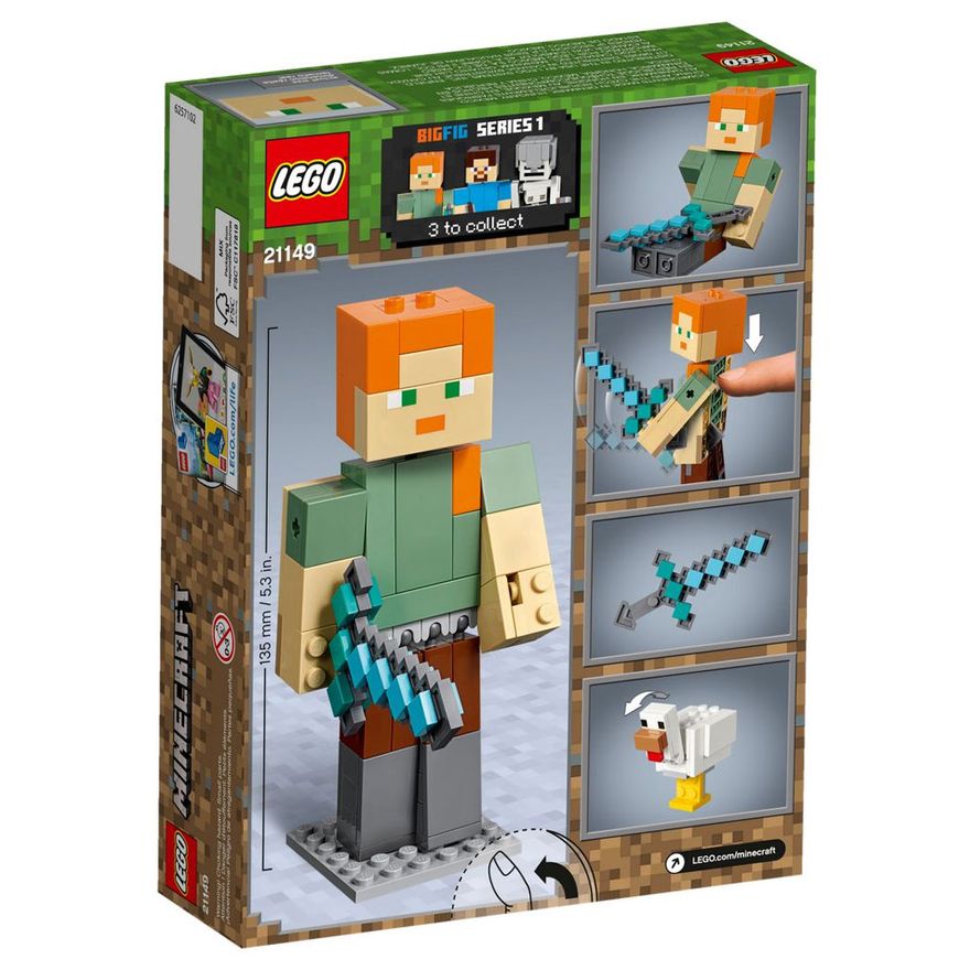 Lançamento! Boneco Minecraft Articulado The Cubs Lego Minecraft Game - adam  em Promoção na Americanas