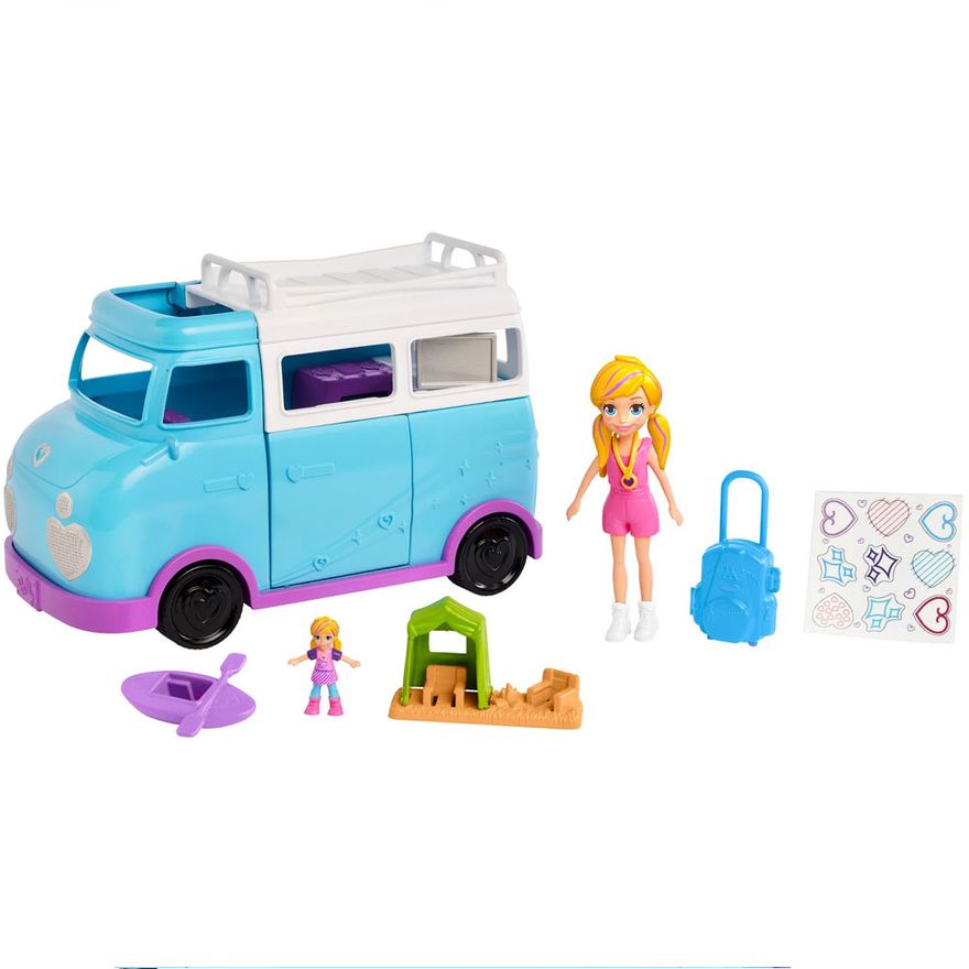 Veículo e Boneca - Polly Pocket - Van de Camping - Mattel - Ri Happy