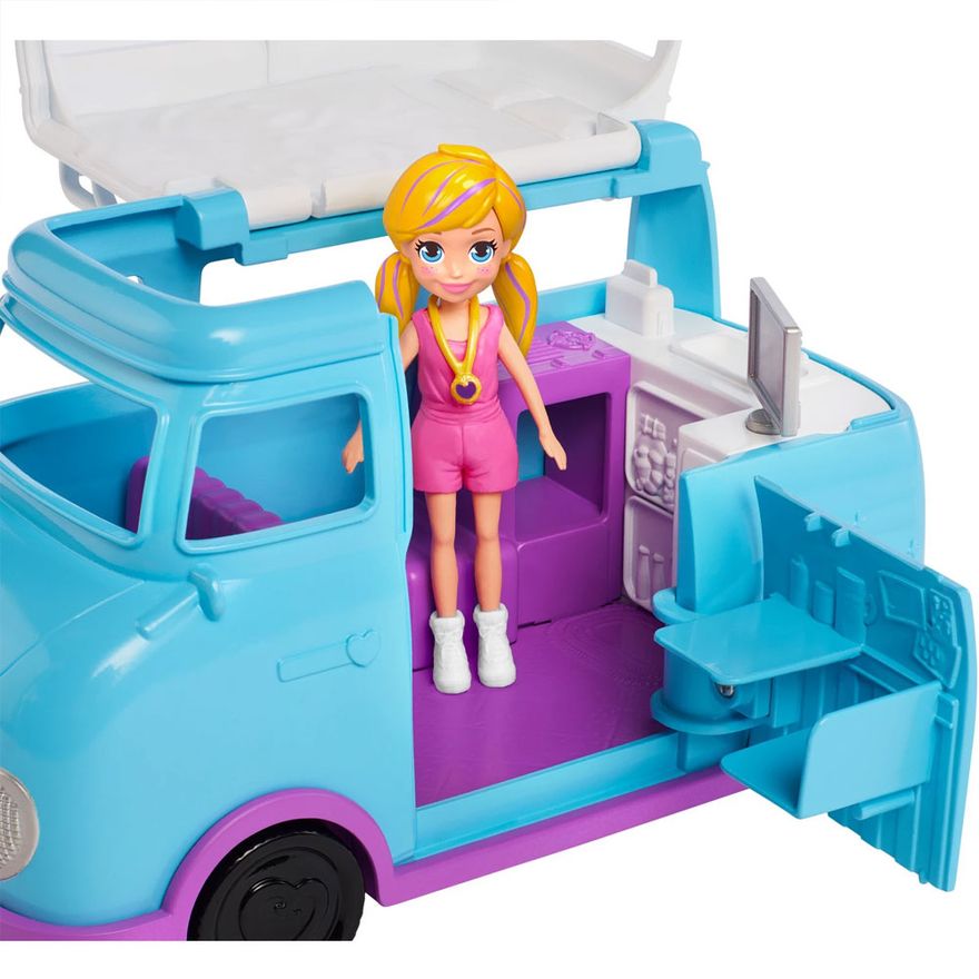 Veículo e Boneca - Polly Pocket - Van de Camping - Mattel - Ri Happy