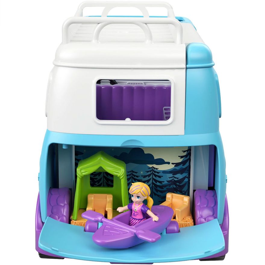 Veículo e Boneca - Polly Pocket - Van de Camping - Mattel - Ri Happy