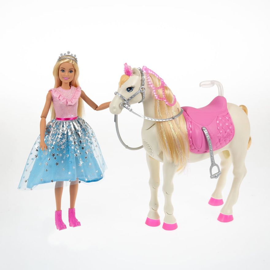 Boneca Barbie - Barbie Aventura da Princesa - Barbie e Cavalo Morning Star  - Mattel - Ri Happy