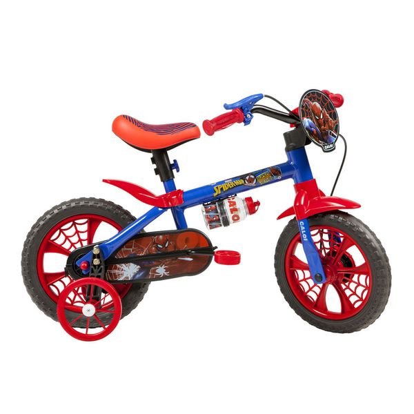 Bicicleta Aro 12 - Disney - Marvel - Spider-Man - Azul - Caloi