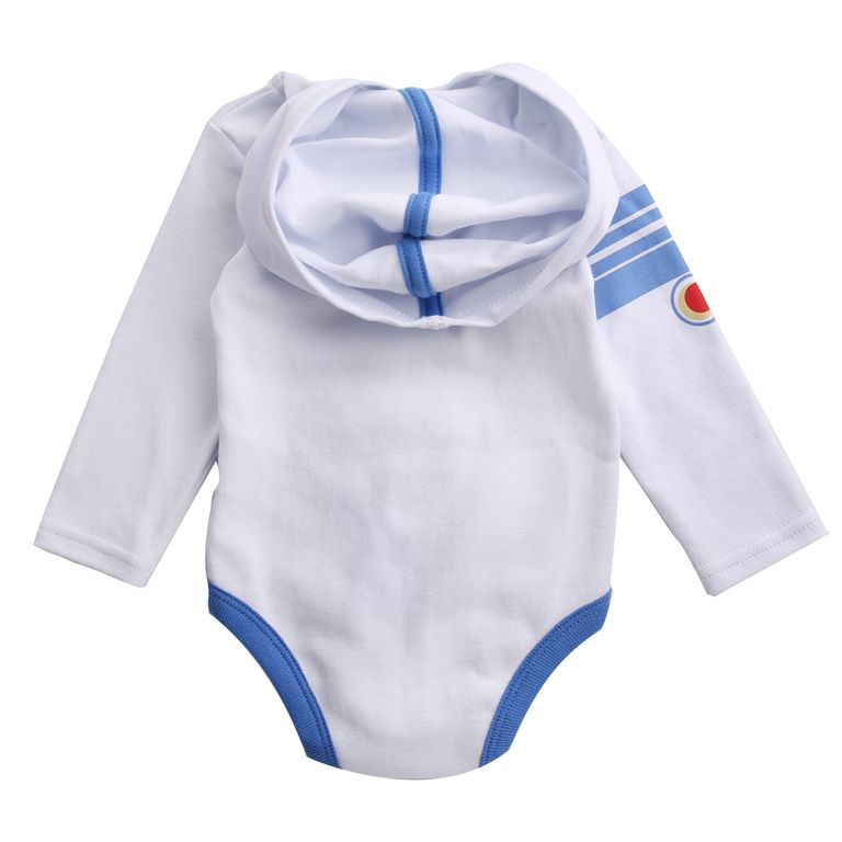 Body Infantil Manga Longa 100 Algodao Astronauta Branco