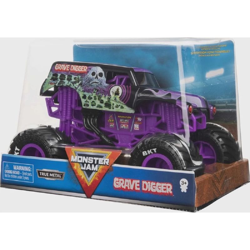 Conjunto de jogo Monster Jam Garagem com camião monstro, luzes e