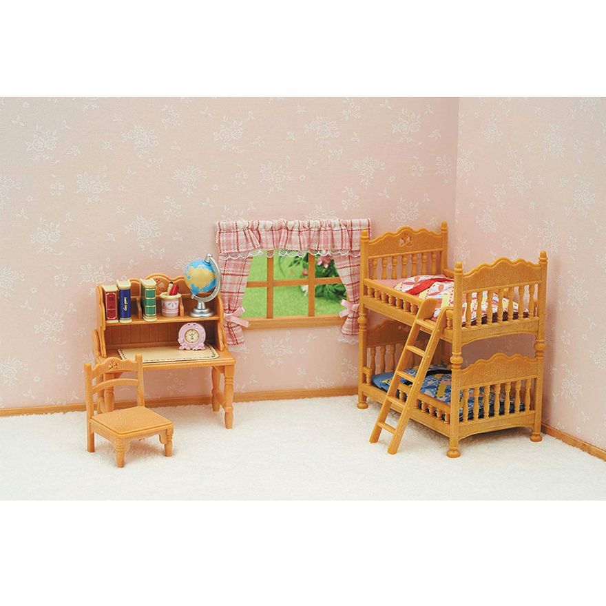 Conjunto Quarto Infantil 15 Pecas Sylvanian Families Epoch Ri Happy Brinquedos