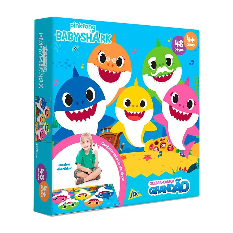 Quebra Cabeca Grandao 48 Pecas Baby Shark Toyster Ri Happy Brinquedos