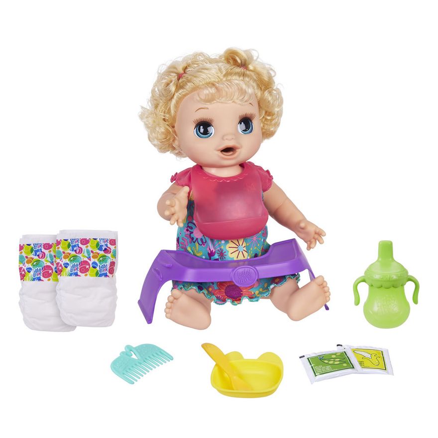 Boneca Baby Alive Bebe Faminta Loira E44 Hasbro Ri Happy Brinquedos