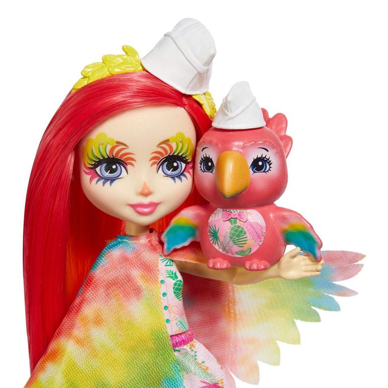 enchantimals peeki parrot doll & sheeny