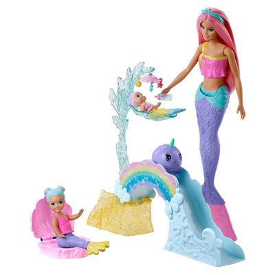 Original barbie dreamtopia crayola sereia barbie boneca brinquedos