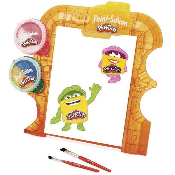 Conjunto de Artes - Play-Doh - Prancheta com 2 Potes de Tinta Sortidas e Acessórios - Fun