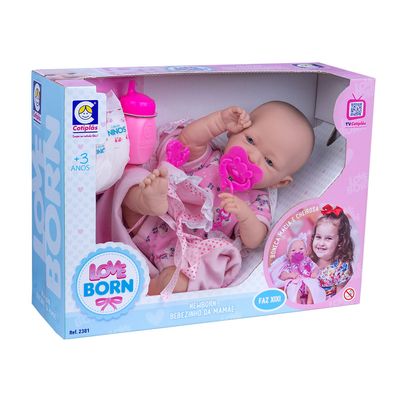 Boneca Bebe Love Born Bebezinho Da Mamae Cotiplas Pbkids Mobile