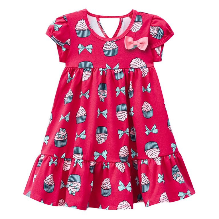 vestido infantil de algodao