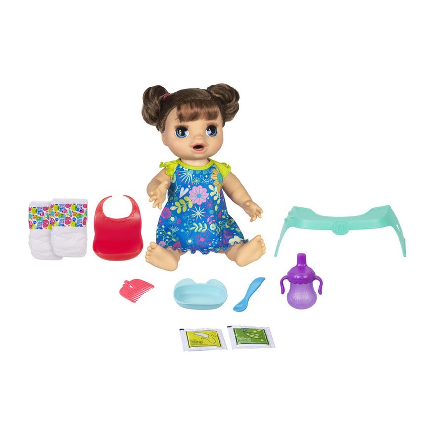 Boneca Baby Alive Bebe Comidinha Feliz Morena E45 Hasbro Ri Happy Brinquedos