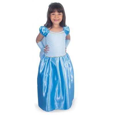 Fantasia Vestido Cinderela Infantil Tamanho De 2 À 8 Anos - Ri Happy