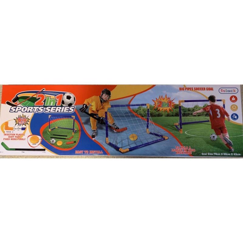 Mini Gol Trave 2 em 1 Jogo de Futebol Brinquedo Infantil Bola Esporte