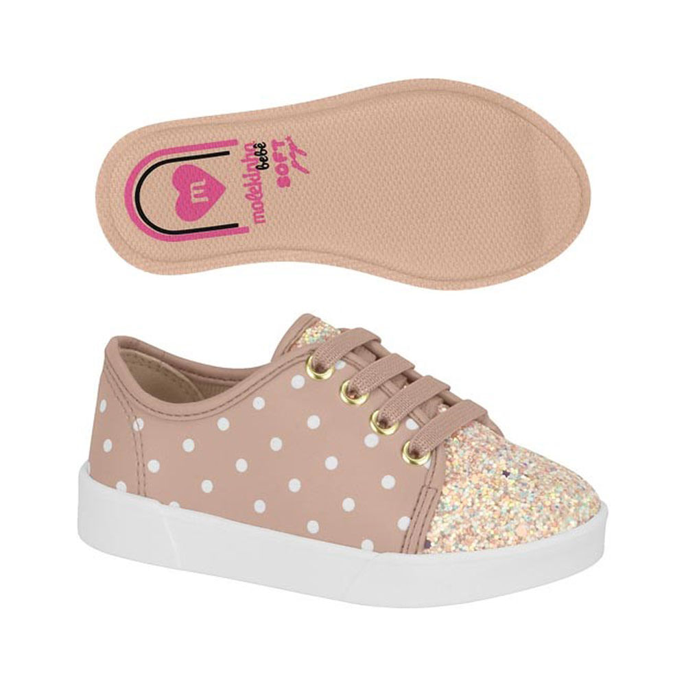 tenis molekinha com glitter