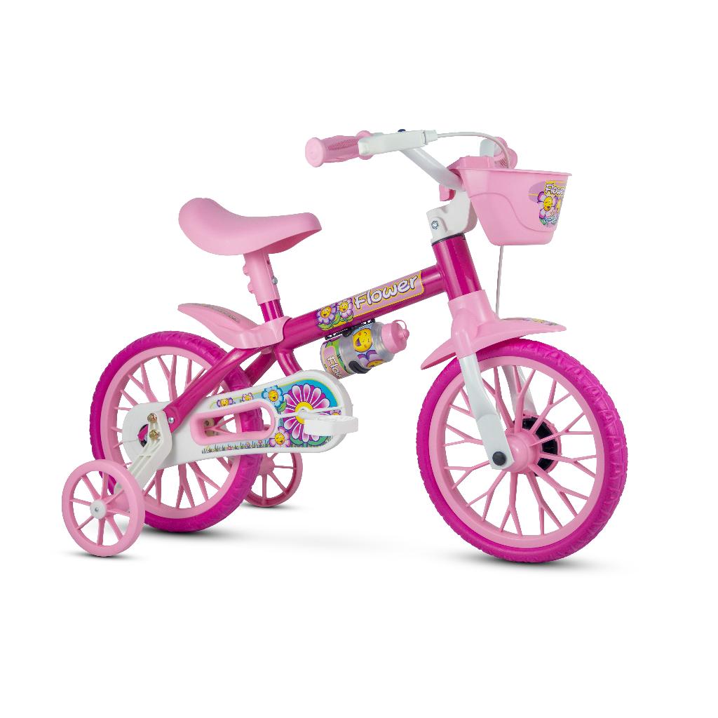 Bicicleta Aro 12 Nathor Industria Flower Rosa 0