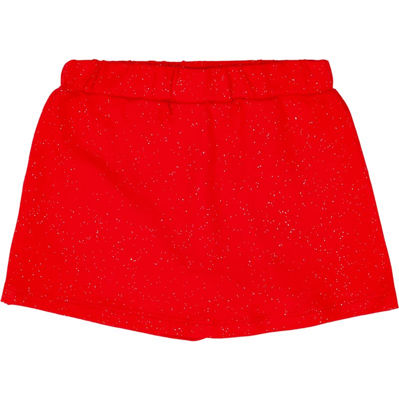 short saia vermelho infantil