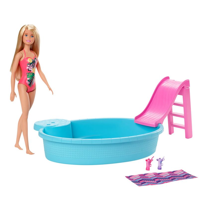 boneca barbie barbie piscina chique com boneca mattel