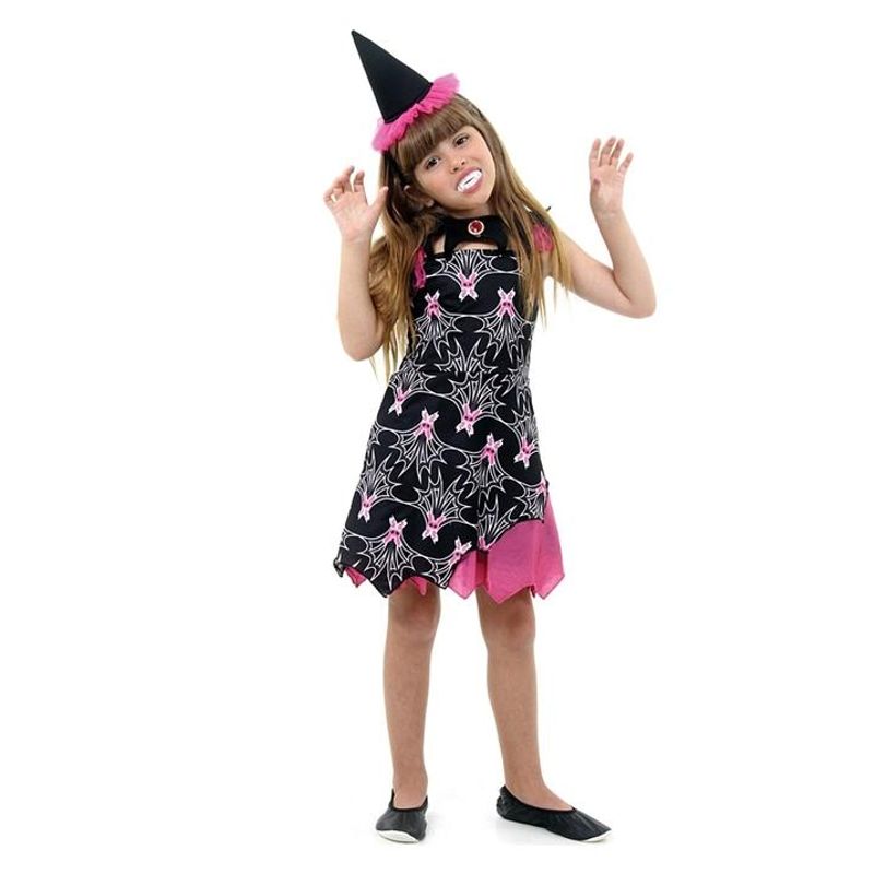 Fantasia Halloween Infantil Vampira.