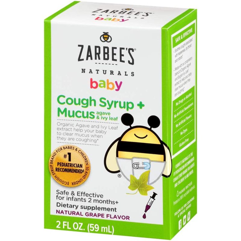 Zarbee's - Xarope Para A Tosse Infantil + Muco Sabor De Uva