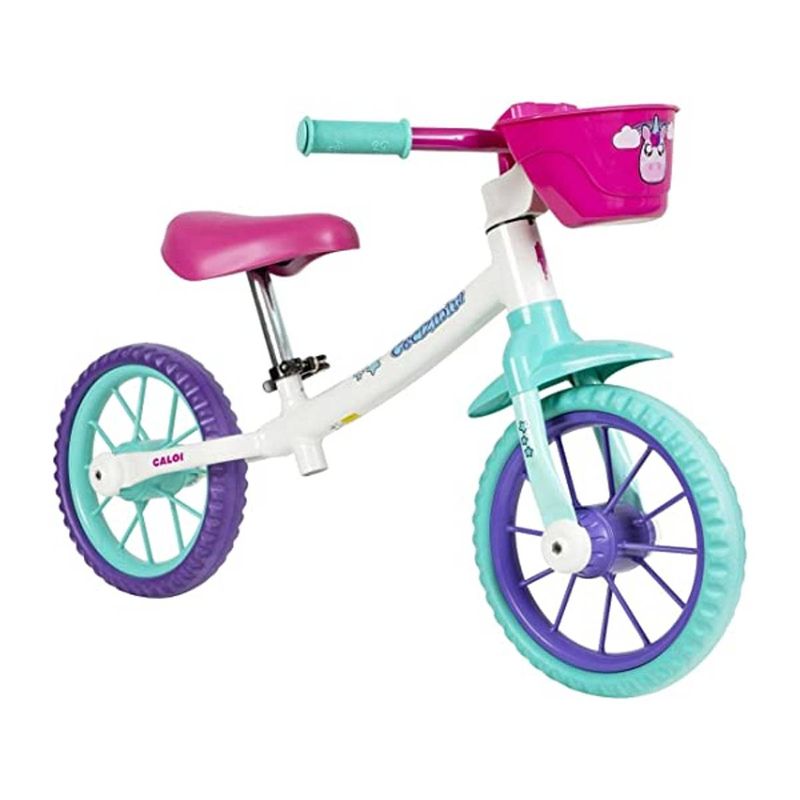 Bicicleta Caloi Barbie Aro 12 - Rosa+Azul