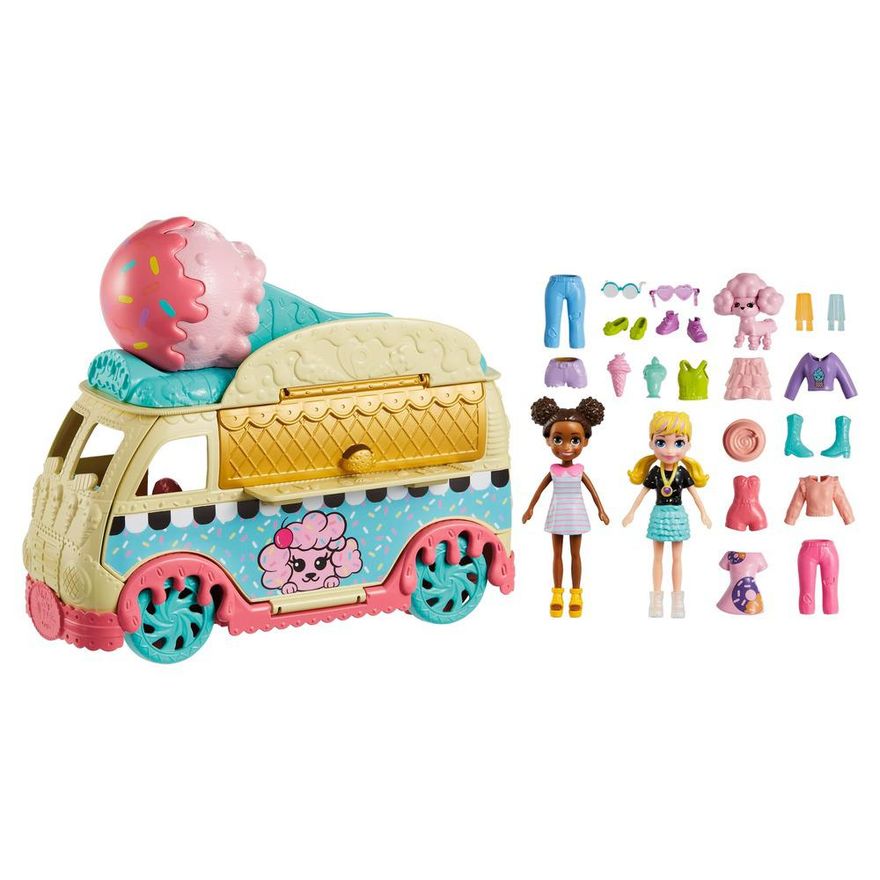 Playset - Polly Pocket - Polly e Shani - Caminhão de Sorvete - Mattel -  PBKIDS Mobile