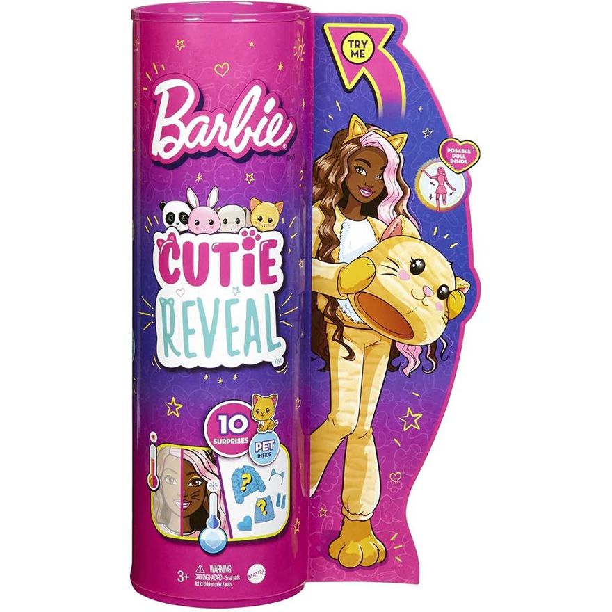 Barbie Cutie Revelação com Fantasia de Coelho e 10 Surpresas Incluindo 1  Mini Pet com Mudança de Cor - Ri Happy