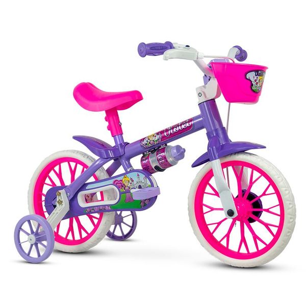 Bicicleta 12" Nathor Violet Roxo Bicicleta - Aro 12 - Violet - Nathor - Roxa e Rosa