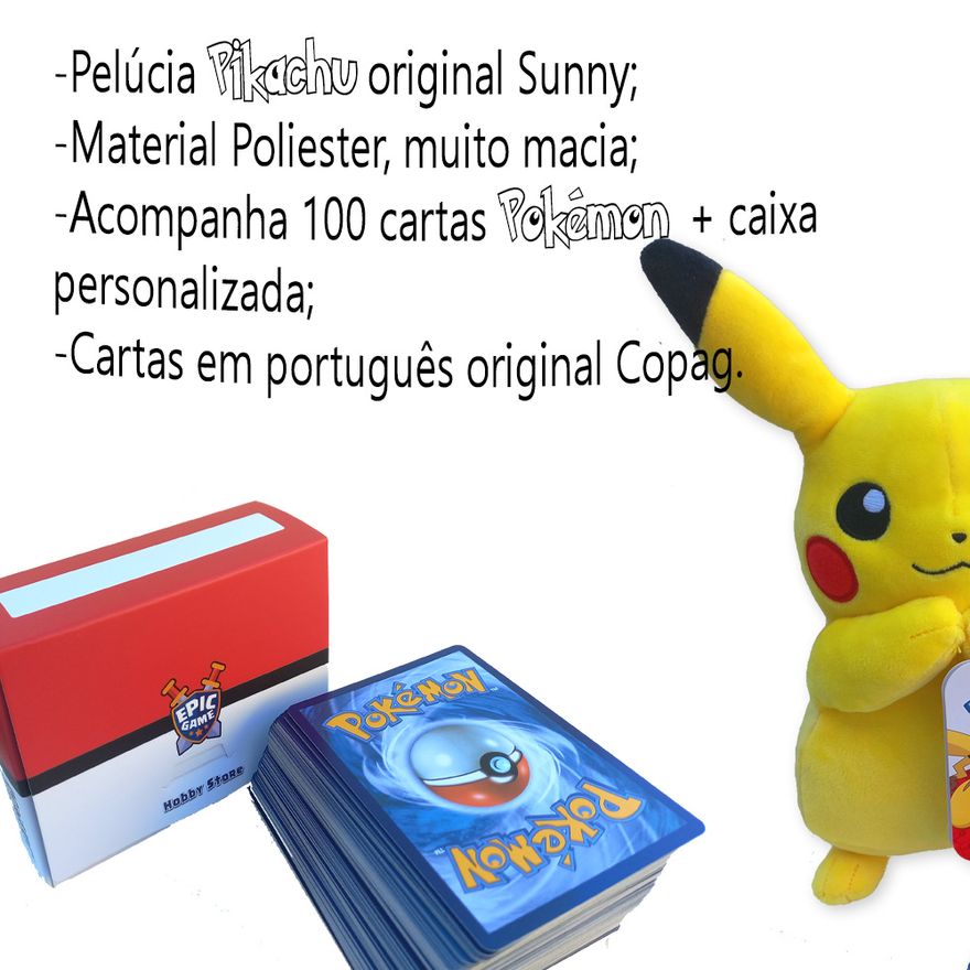 Lote Pack 100 Cartas Pokémon Aleatórios sem Nenhuma Repetida - Ri Happy