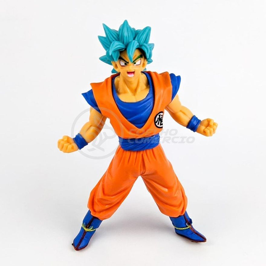 Boneco Action Figure Miniatura Goku Super Sayajin Blue Colecionáveis  Dragonball Z Super - 18Cm - Ri Happy