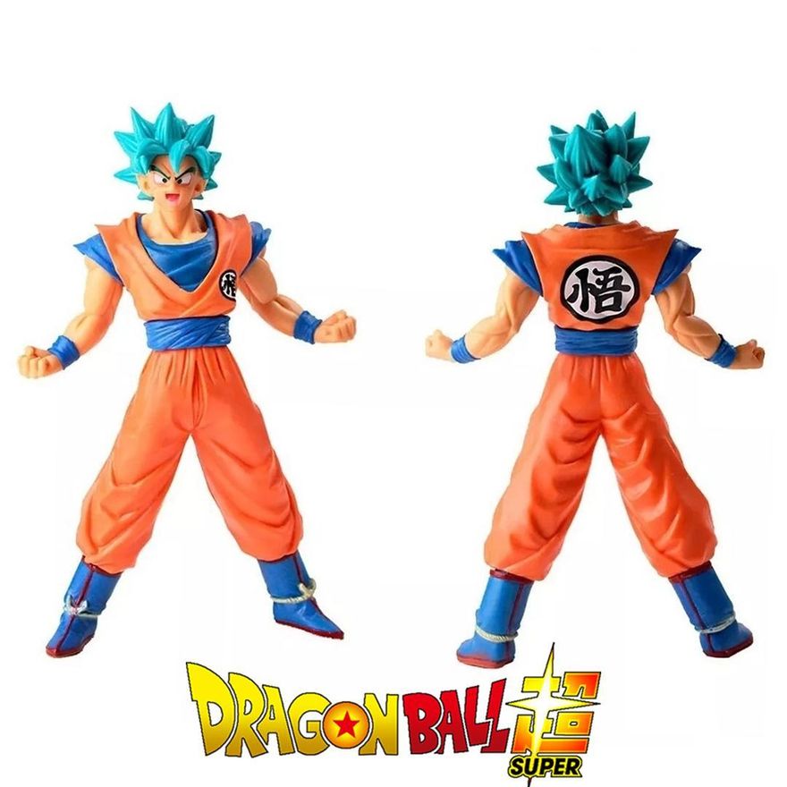 Boneco Goku Saiyajin Criança Dragon Ball Z 18cm C/ Base