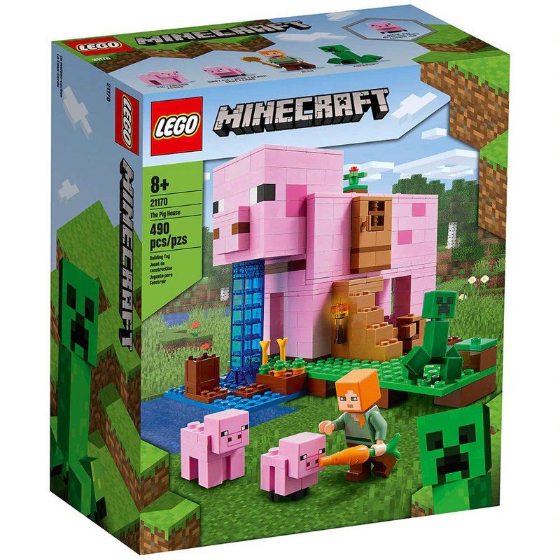 Kit 8 Peças De Bonecos Lego Minecraft Kit Lego Minecraft