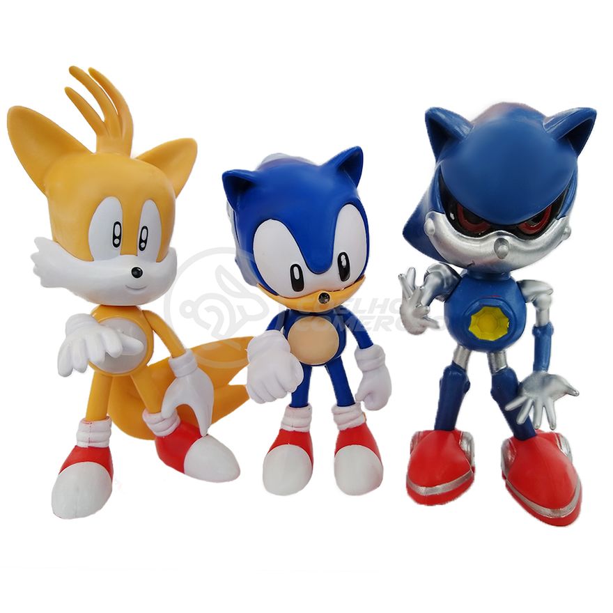 Kit 5 Boneco Sonic The Hedgehodg Pack De 7 Cm Original - Ri Happy