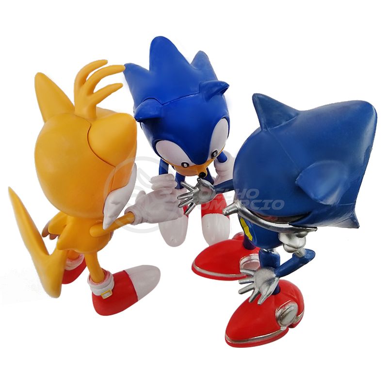 Kit 4 Personagens Turma Do Sonic