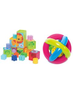 Kit Educativo 3 Brinquedos Interativo 1 A 2 Anos Infantil