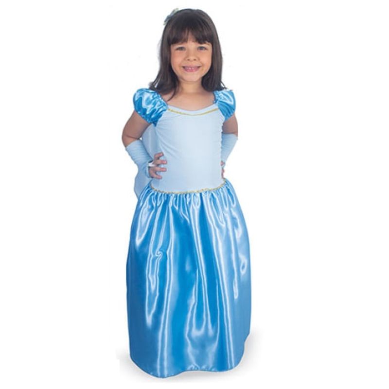 Fantasia Vestido Cinderela Infantil Tamanho De 2 À 8 Anos - Ri Happy